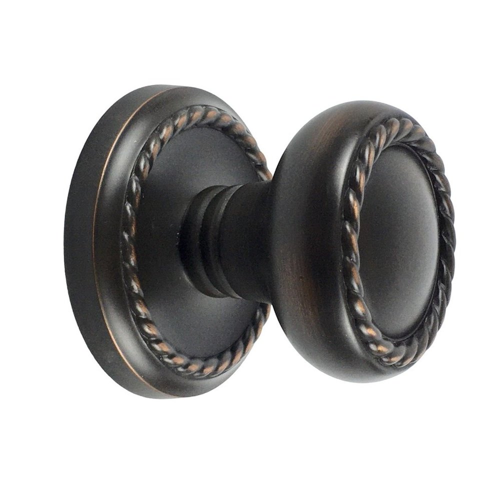 Emtek Oil Rubbed Bronze Rope Reversible Two-Sided Dummy Door Knob Set 8051